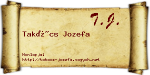 Takács Jozefa névjegykártya